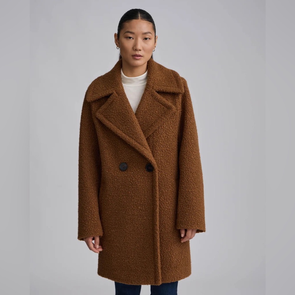 NVLT Flat‎ Bouclé Double-Breasted Overcoat